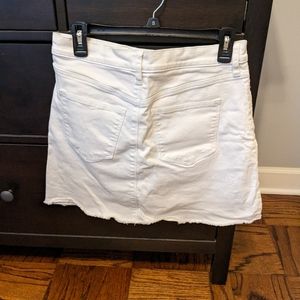 JCrew White Denim Skirt